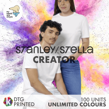 100 Units / DTG Printed: STTU755 Stanley/Stella Creator 2.0