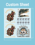 DTF Cold Peel Transfers, Custom Size Sheet