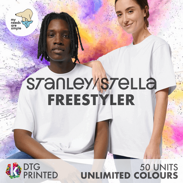 50 Units / DTG Printed: STTU788 Stanley/Stella Freestyler