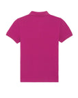 Back view of the STPK908 Stanley/Stella Mini Sprinter The Iconic Kids Polo in magenta. This kids’ short-sleeve polo features a collar and is crafted from soft organic cotton by Stanley/Stella.