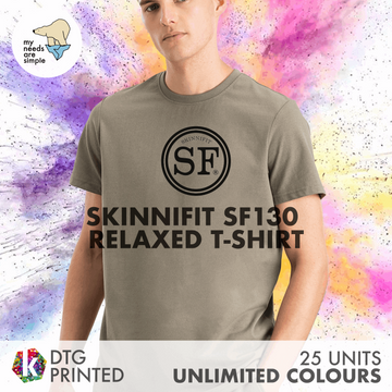 25 Units / DTG Printed: SF130 Skinnifit Relaxed T-Shirt