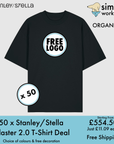 BUNDLE X 50 Stanley/Stella Blaster 2.0 T-Shirts With Free DTG Print