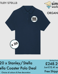 BUNDLE X 20 Stanley/Stella Coaster Womens Polo Shirts With Free Print/Embroidery Logo