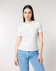 STTW174 Stella Ella Womens Fitted Loose Knit T-Shirt