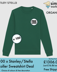 BUNDLE X 100 Stanley/Stella Roller Sweatshirt With Free Print/Embroidery Logo