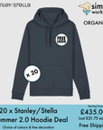 BUNDLE X 20 Stanley/Stella Drummer 2.0 Hoodie With Free Print/Embroidery Logo
