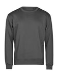 The MyNeedsAreSimple Tee Jays Urban Sweatshirt 5150 Organic Cotton (Label Free) features a plain, long-sleeved design in dark gray and is displayed against a white background.