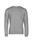 The MyNeedsAreSimple Tee Jays Urban Sweatshirt 5150 is a plain grey, label-free sweatshirt with long sleeves, made from soft organic cotton and shown on a white background.
