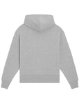 A Stanley/Stella Slammer Heavy Relaxed Organic Cotton Unisex Hoodie in grey color, made of organic ring-spun combed cotton and designed in a unisex heavy relaxed hoodie style.