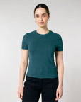 STTW174 Stella Ella Womens Fitted Loose Knit T-Shirt