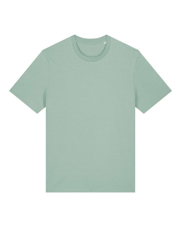 Unisex plain light green organic STTU169 Stanley/Stella Creator 2.0 Aloe (C089) T-shirt on a white background.