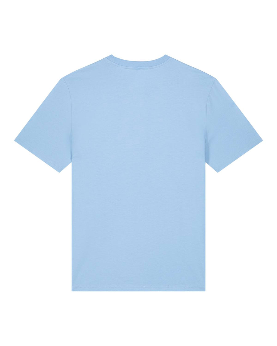 Unisex plain light blue t-shirt made from organic cotton, displayed against a white background. 
Product: STTU169 Stanley/Stella Creator 2.0 Blue Soul (C149)