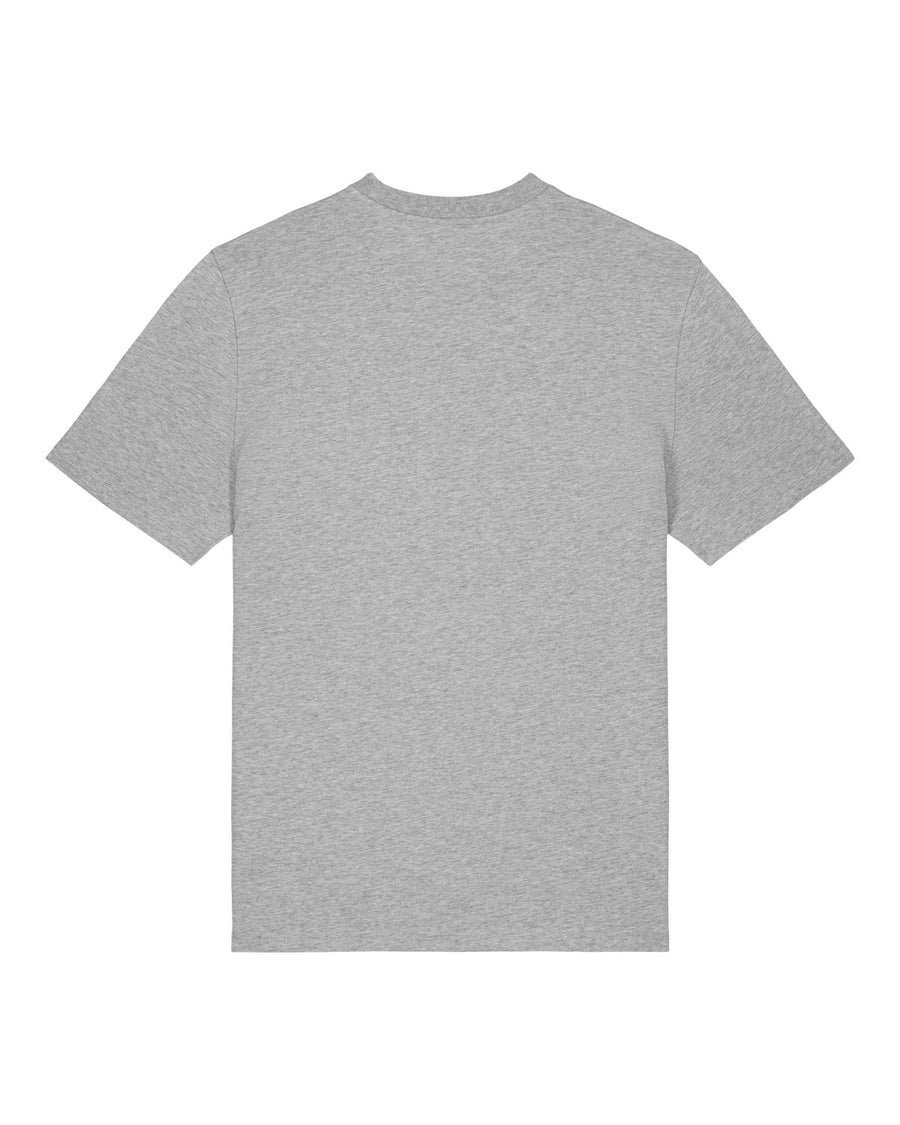 A plain, short-sleeved, grey T-shirt made from organic cotton and shown from the back. This is the STTU169 Stanley/Stella Creator 2.0 Heather Grey (C250) by Stanley/Stella.