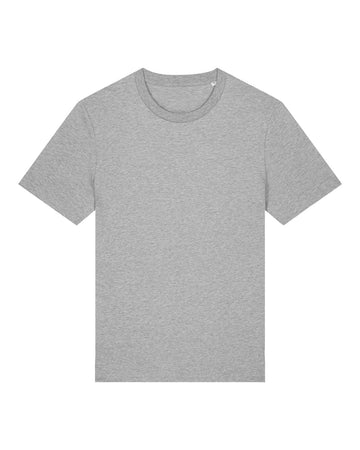 A plain, short-sleeved, crew-neck gray T-shirt made from organic cotton, shown against a white background. STTU169 Stanley/Stella Creator 2.0 Heather Grey (C250) by Stanley/Stella.