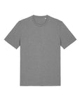 A STTU169 Stanley/Stella Creator 2.0 Mid Heather Grey (C650) made from organic cotton with a crew neck, displayed against a white background.