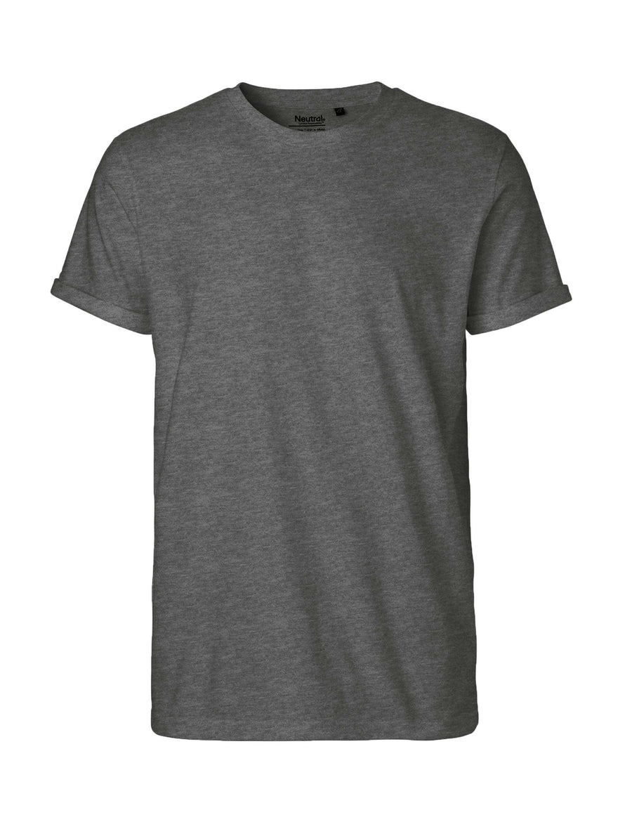 O60012 Neutral Mens Roll Up Sleeve Fairtrade Organic Cotton T-Shirt
