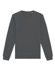 Plain gray crew neck My Needs Are Simple STSU868 Stanley/Stella Roller Organic Cotton Essential Sweatshirt isolated on a white background.