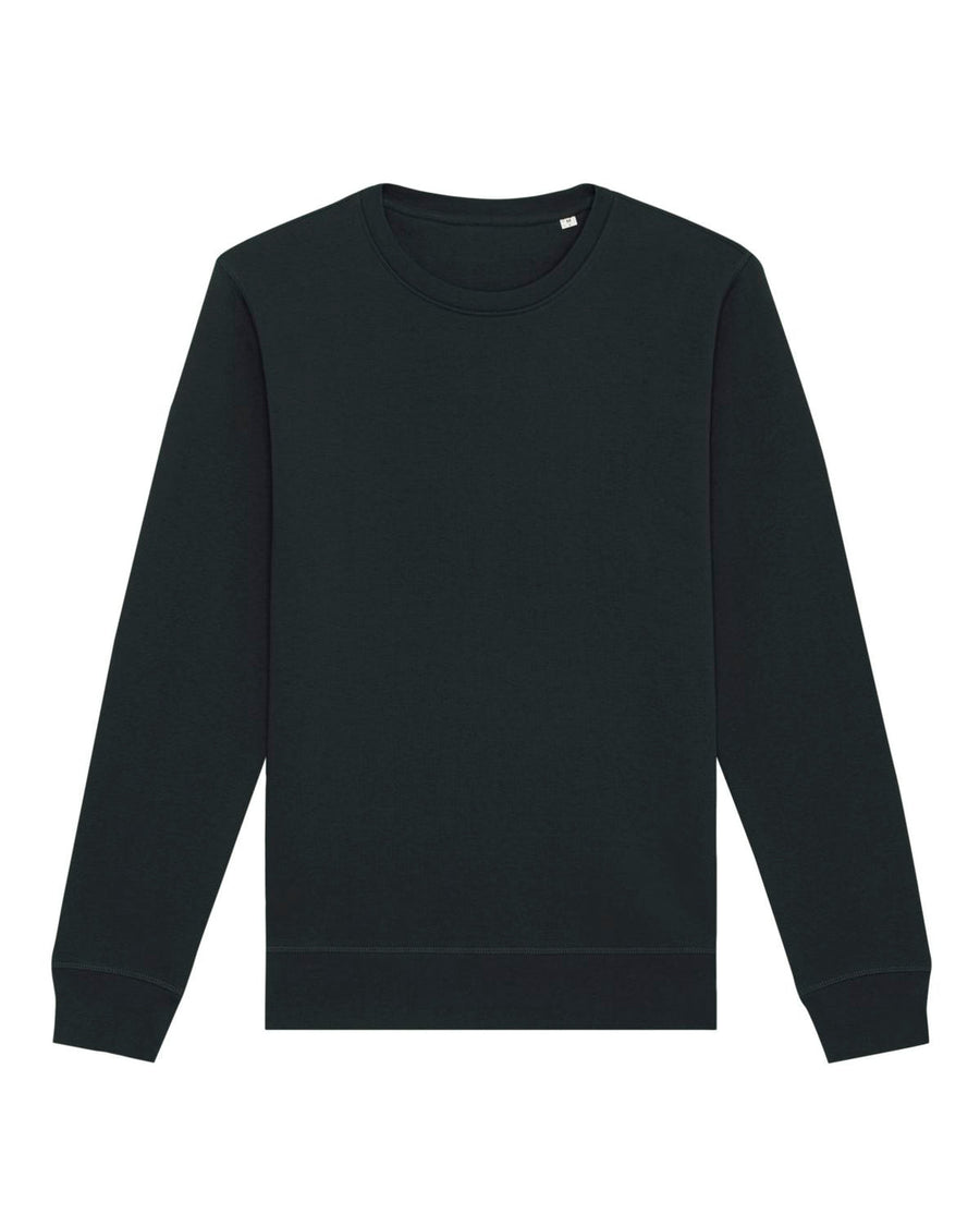 Plain test demo STSU868 Stanley/Stella Roller Organic Cotton Essential Sweatshirt in dark green color, isolated on a white background. (Brand: My Needs Are Simple)