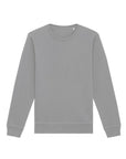 A plain gray crew-neck sweatshirt displayed against a white background - My Needs Are Simple test demo STSU868 Stanley/Stella Roller Organic Cotton Essential Sweatshirt.