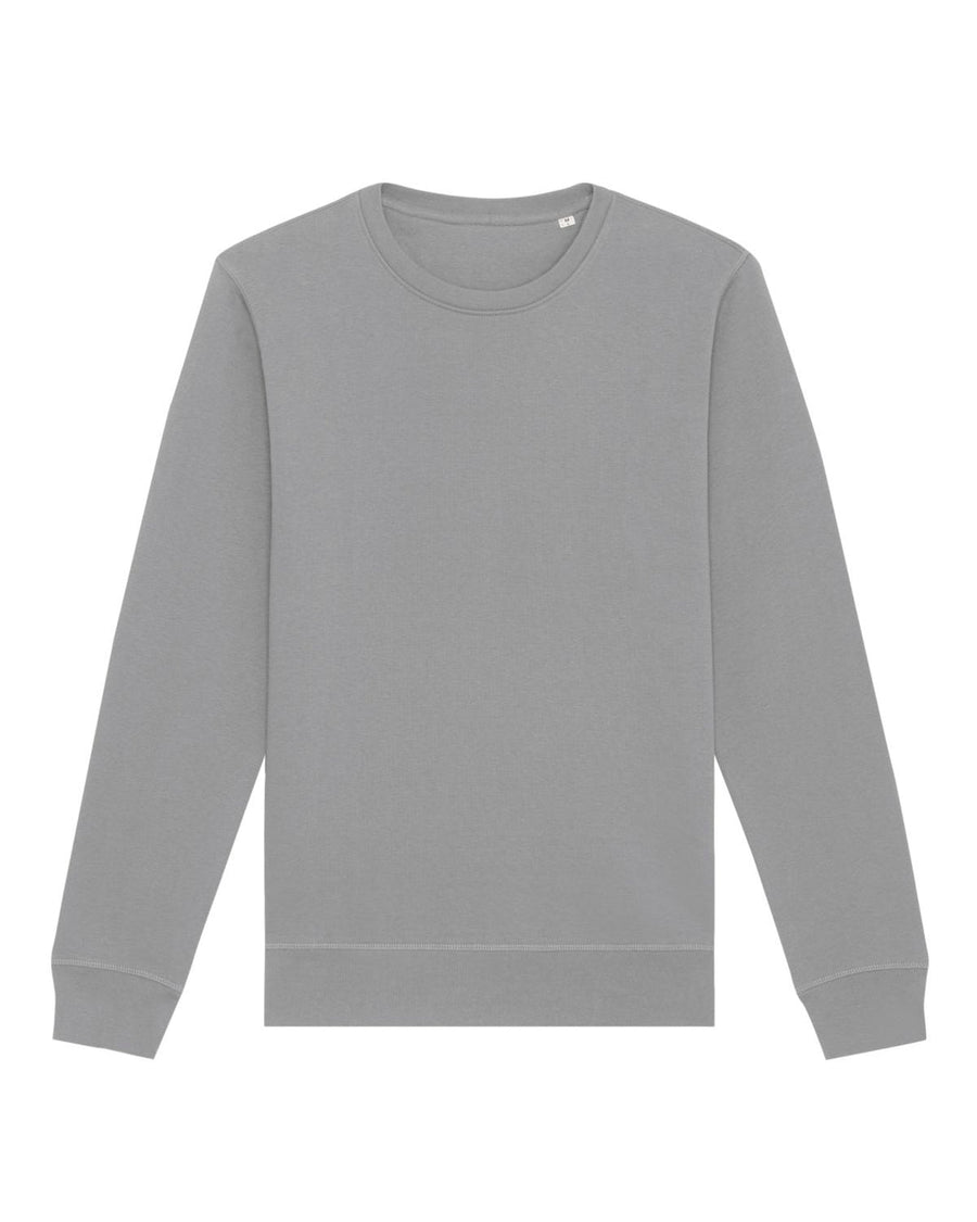 A plain gray crew-neck sweatshirt displayed against a white background - My Needs Are Simple test demo STSU868 Stanley/Stella Roller Organic Cotton Essential Sweatshirt.