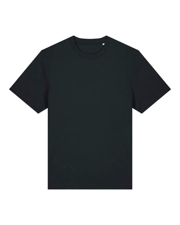 Stanley/Stella STTU171 Sparker 2.0 Black 100% organic cotton t-shirt on a white background.