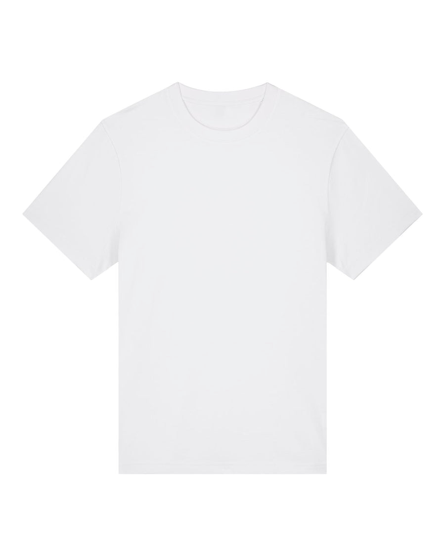 A unisex, plain white short-sleeve T-shirt made from organic cotton on a white background: STTU171 Stanley/Stella Sparker 2.0 White (C001) by Stanley/Stella.