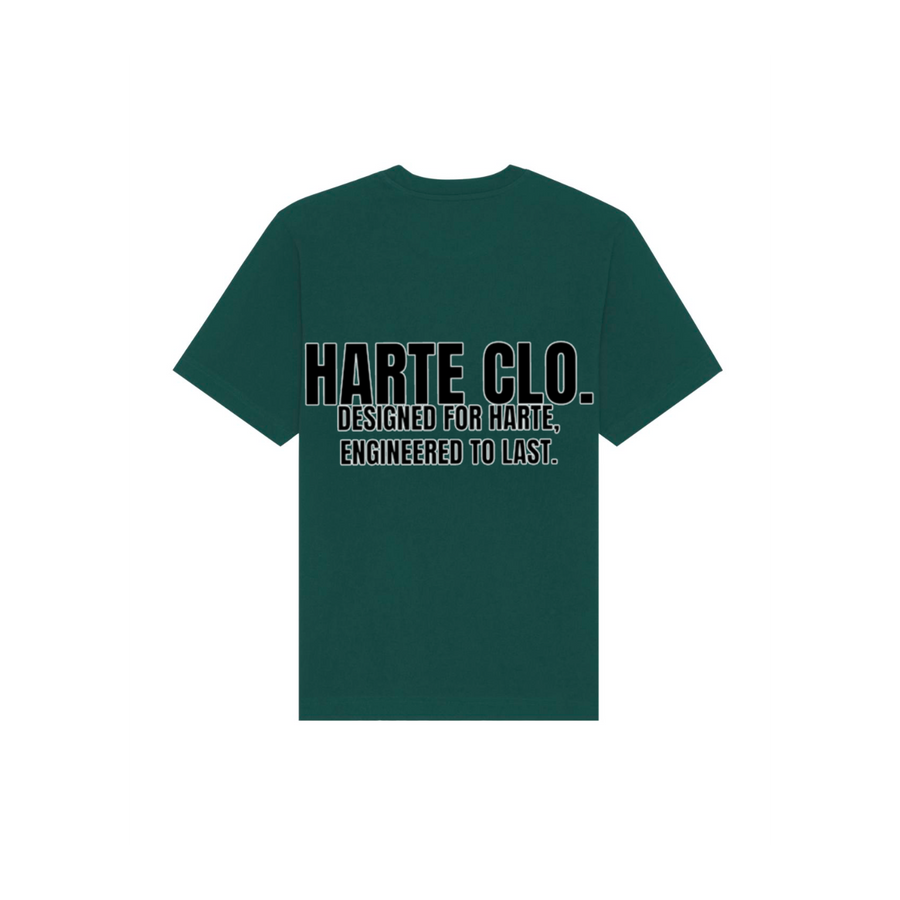 A green STTU788 Stanley/Stella Freestyler Heavy Organic Cotton Unisex t-shirt that says harre glo.