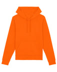 An STSU812 Stanley/Stella Drummer Hoodie Bright Orange (C013) made of recycled polyester on a white background.
