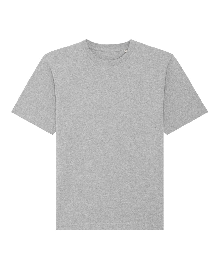 A Stanley/Stella Freestyler Heavy Organic Cotton Unisex T-shirt in washed grey on a white background.