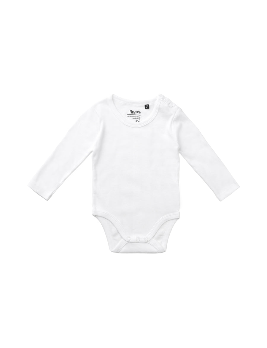 O11130 Neutral Babies Long Sleeve Regular Fit Fairtrade Organic Cotton Babygrow