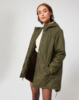 The STJU841 Stanley/Stella Padded Parker Jacket is a hooded parka for both men and women.