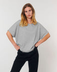 grey Rolled Sleeve T-shirt