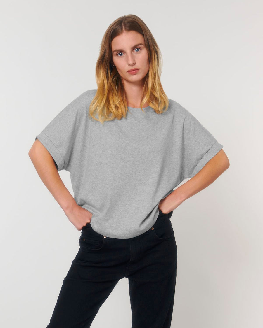 grey Rolled Sleeve T-shirt