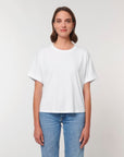 white Rolled Sleeve T-shirt