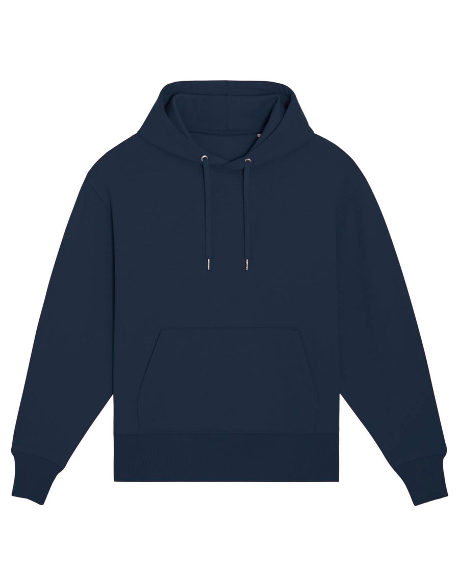 The STSU867 Stanley/Stella Slammer Heavy Relaxed Organic Cotton Unisex Hoodie by Stanley/Stella is shown on a white background. The hoodie is made from organic ring-spun combed cotton, resulting in a relaxed fit. It features a brushed sweatshirt texture for added comfort.