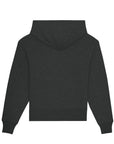 The back view of a women's Stanley/Stella Slammer Relaxed Organic Cotton Unisex Hoodie.