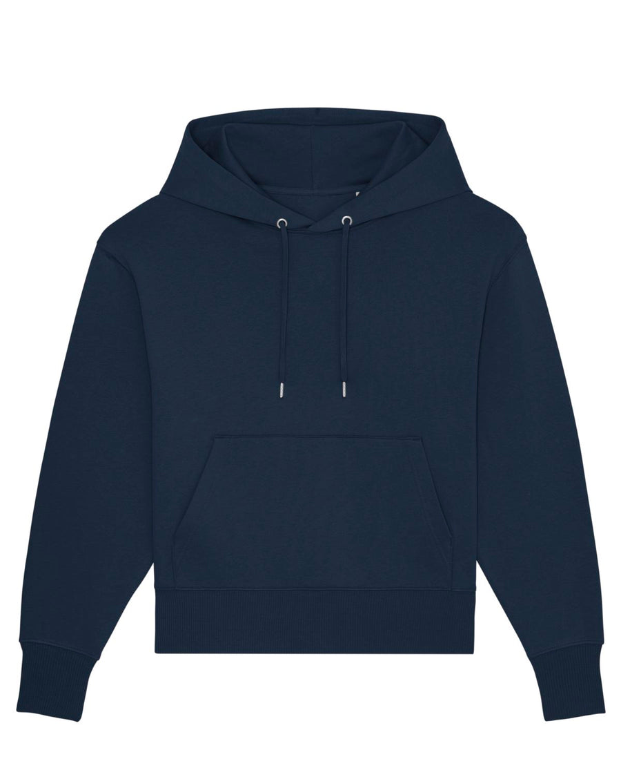 A Stanley/Stella Slammer Relaxed Organic Cotton Unisex Hoodie with a hood.