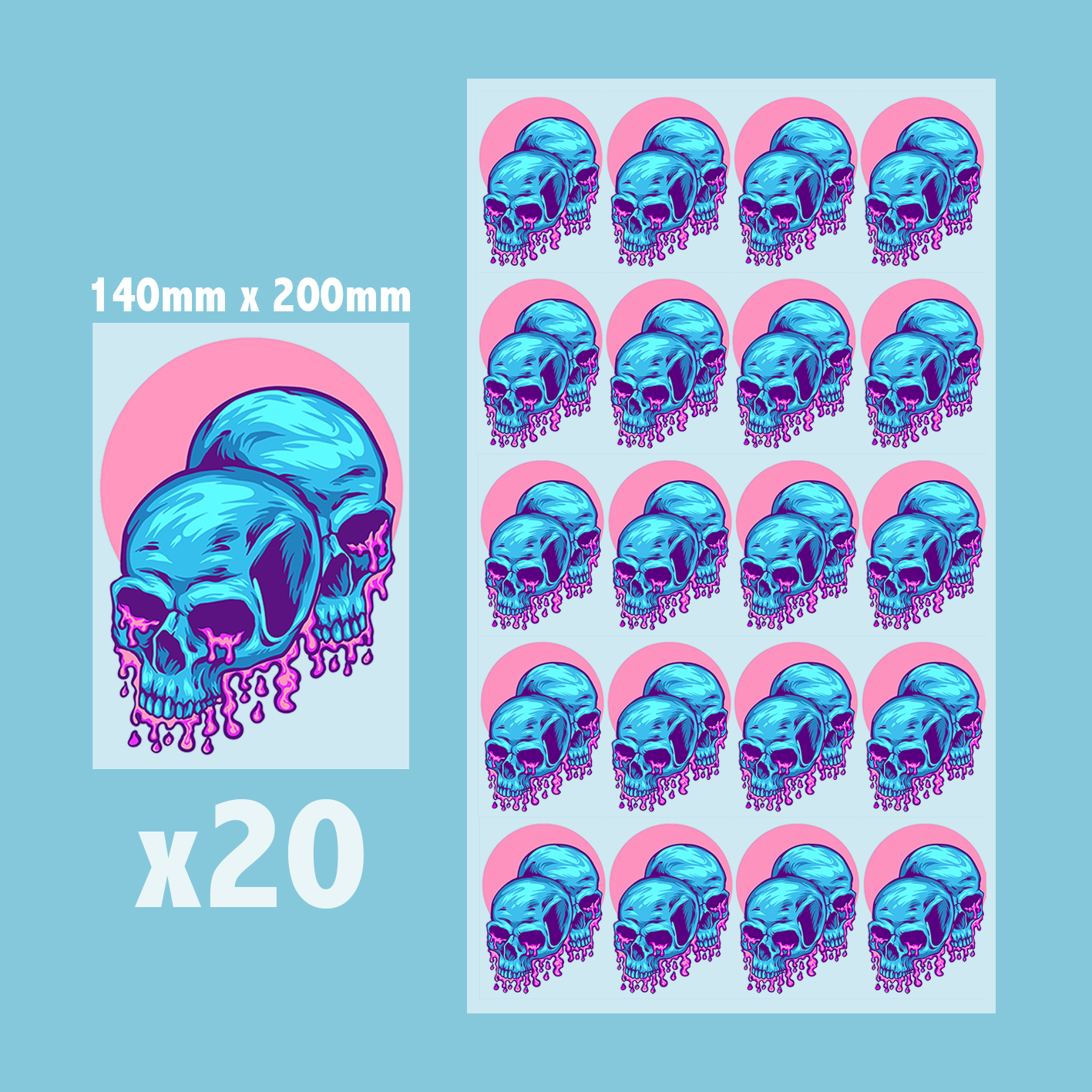 DTF Cold Peel Transfers, 140mm (W) x 200mm (H) – My Needs Are Simple
