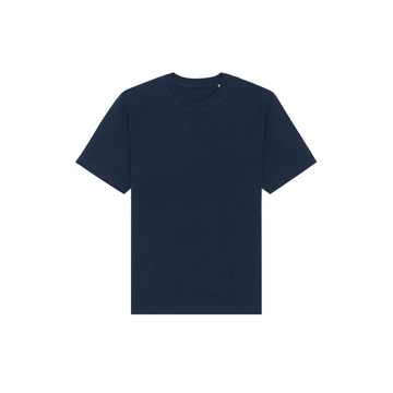 Stanley/Stella Freestyler Heavy Organic Cotton Unisex T-Shirt in navy blue on a white background.